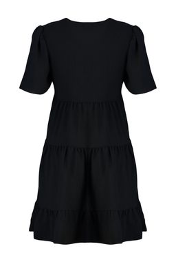 TRENDYOLMILLA Siyah Genis Kesim Mini Dokuma Elbise TWOSS20EL0400  фото 8