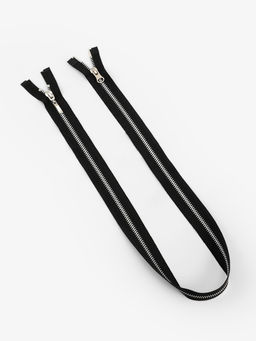 Цена за 10 шт. Молния металлическая, №5, 2 замка, разъёмная, замки автомат, 80 см, чёрный