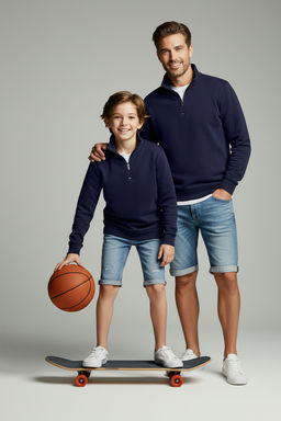 Lacivert Pamuklu Duz/Basic Dik Yaka Regular Orme Erkek Cocuk Sweatshirt TKDAW26SW00008 - Trendyolmilla фото 9