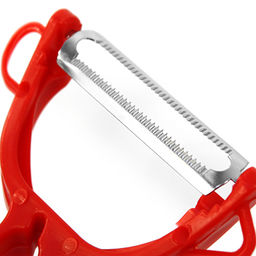 Овощечистка Универсальная 17х5,8см, 2-х сторонняя, плавающее лезвие, пластиковое основание, на картоне (Россия) - Домашняя мода фото 4