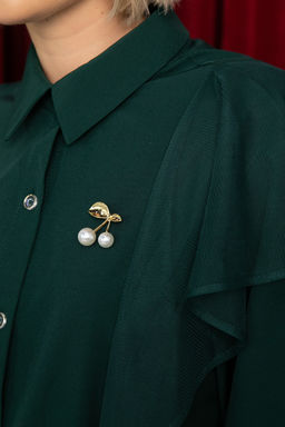 Блуза Сюита (зеленая) Б14679-24М - Lt collection фото 5