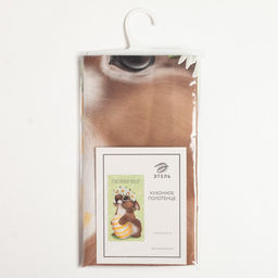 Полотенце Этель Зайчик с ромашками 40х70 см, 100% хл, саржа 190 г/м2  фото 5