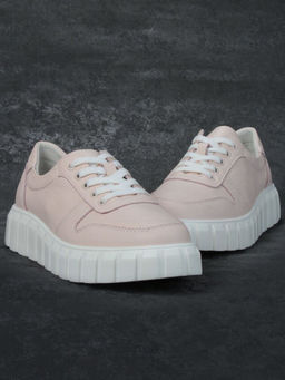 05-PDA96-2 LT. PINK Кроссовки женские (натуральная кожа)