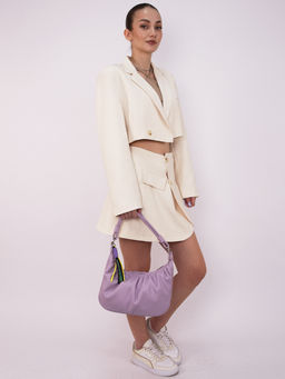 LACCOMA сумка Долорес-ЛЦ802-сиреневый эко кожа хлопок фото 4