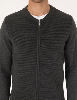 A__k Gri Melanj Slim Fit Fermuarl_ Triko H_rka - Pierre cardin фото 6