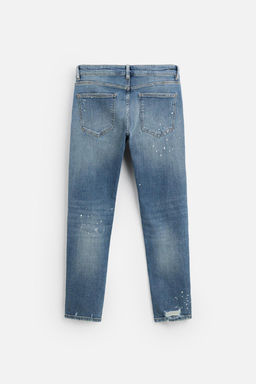 RIPPED SKINNY JEANS WITH PAINT SPLATTER - Zara фото 23