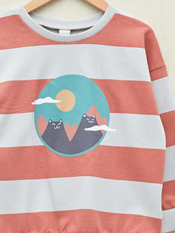 Bisiklet Yaka Uzun Kollu Bask?l? Erkek Bebek Sweatshirt - Waikiki фото 3