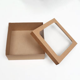 Цена за 5 шт. Коробка самосборная,с окном, бурая, 30 х 30 х 12 см - Simaland фото 3