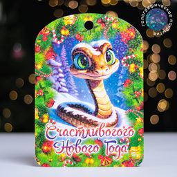 Доска разделочная сувенирная «Счастливого нового года», 27.5×19.5 см