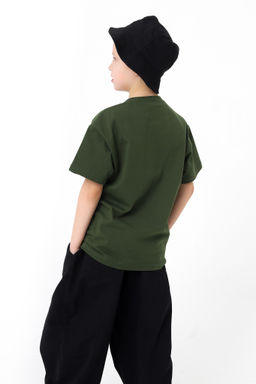 Футболка с лампасом, хаки - Inzibe фото 5