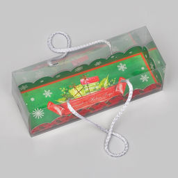 Цена за 3 шт. Коробка под рулет, упаковка, «Счастливого Нового года», 22.5×7.8×7.8 см