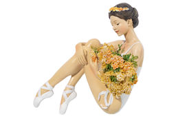 Статуэтка 12,5*7*12 см Балерина с цветами в белом - Elan gallery фото 12