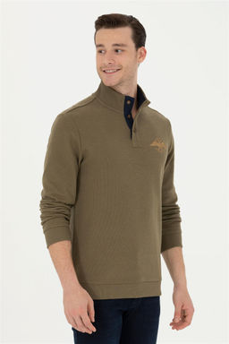 Мужской свитшот цвета хаки - U.s. polo assn фото 3