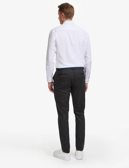 Siyah Slim Fit Basic Kanvas Pantolon