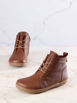 Босоногие ботинки 352.NATAbr.Коньяк/мех