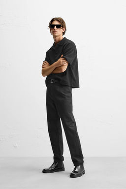 REGULAR FIT INTERLOCK POLO SHIRT - Zara фото 12