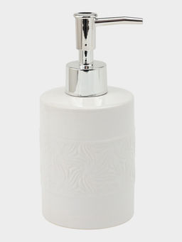 Дозатор для жидкого мыла "Modern Silver", цвет белый