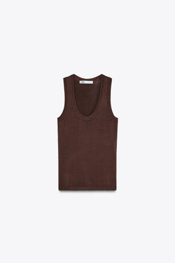 BASIC PLAIN KNIT TOP - Zara фото 12