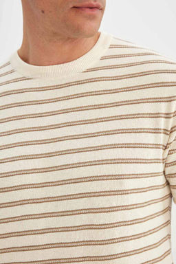 Полосатая футболка с короткими рукавами Relax Fit - Defacto фото 5