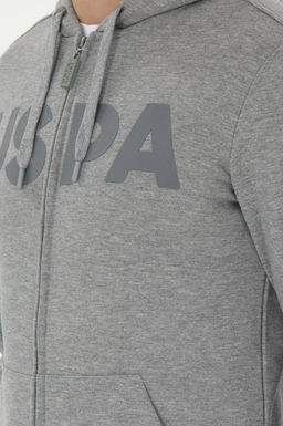 Мужской серый меланжевый вязаный кардиган Неожиданная скидка в корзине - U.s. polo assn фото 7