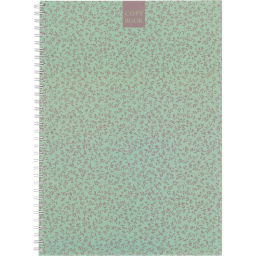 Бизнес-тетрадь А4,96л,точка,греб,обл.глянц.лам. Attache Fleur Мята