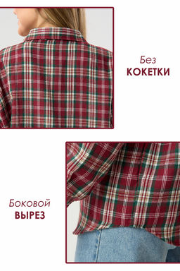 Рубашка женская в клетку