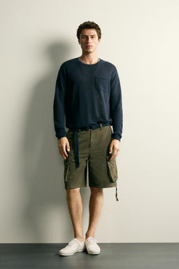 BERMUDA CARGO REGULAR FIT TRABILLAS / Khaki