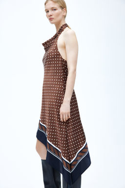 Vestido halter asim?trico de sat?n - H&m фото 3