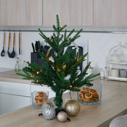 ULD-T5460-030/SNA/3AA WARM WHITE IP20 XMAS TREE Дерево светодиодное Ёлочка, на батарейках 3АА (не в/к), 54х60см. 30 светодиодов. Теплый белый свет. TM Uniel