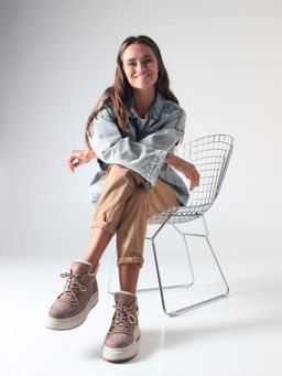 Ботинки 229.windybe. Капучино замша/Мех