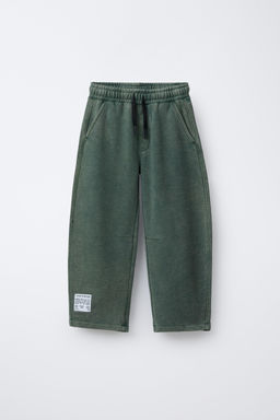 WASHED-EFFECT BALLOON TROUSERS