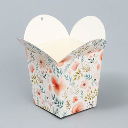 Цена за 5 шт. Коробка бонбоньерка, упаковка подарочная, «Акварельные цветы», 7.5 х 8 х 7.5 см