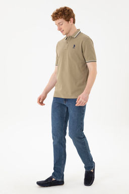 Футболка мужская U.S. Polo Assn хаки хлопок  фото 11