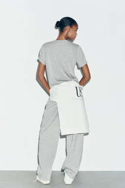 T-SHIRT WITH METALLIC THREAD SLOGAN - Zara фото 3