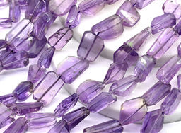 Бусины из аметиста граненые 10*20мм, 25см, 15 бусин, 19,7г Радуга камня