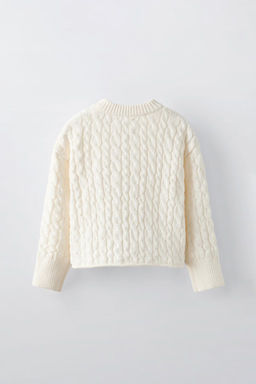 CABLE-KNIT CHENILLE SWEATER - Zara фото 7