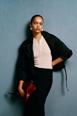 FALDA MIDI TUBO CON LANA WILLY CHAVARRIA X ZARA / Negro  фото 2