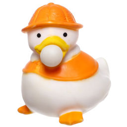 Резиновая игрушка для ванны Крошка Я «Утенок с пузырем», 6 см, МИКС