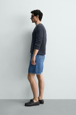 BERMUDA CHINO DENIM / Azul medio