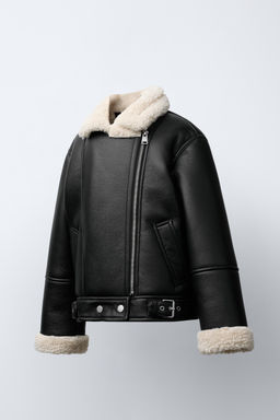 DOUBLE-FACED BIKER JACKET - Zara фото 2