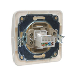 Розетка компьютерная Luazon Lighting «Орион», скрытая, IP20, одноместная, белая