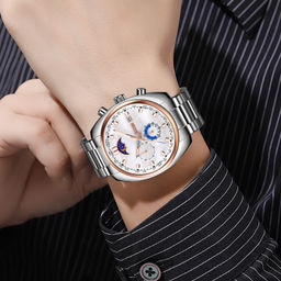 Часы наручные Skmei мужские кварцевые 9325rose-gold-white