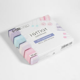 Цена за 10 шт. Нитки 40/2, 200 м, сиреневые №196