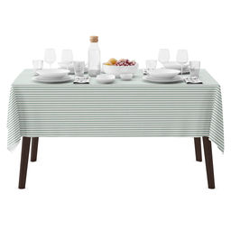 Скатерть 180х145см Виши полоса, длина стола до 140см, на 6 персон, рогожка, хлопок Премиум 186г/м2, упаковка классическая 28х41см, Домашняя мода (Россия)