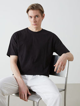 Bisiklet Yaka Penye Erkek Ti??rt