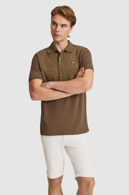 Erkek Kahverengi Regular Fit Polo Yaka Ti__rt