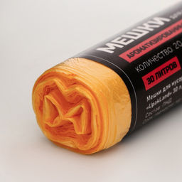 Цена за 2 шт. Мешки для мусора в рулоне ароматизированные UpakLand=30 л, ПЕРСИК ПНД, толщ 7 мкм, 20 шт. - UPAK LAND фото 2