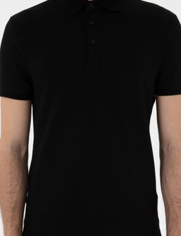 Siyah Slim Fit Ti__rt