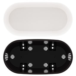 Горшок цветочный "Лея" 4л овальный двойной (с автополивом) (белый) М8559