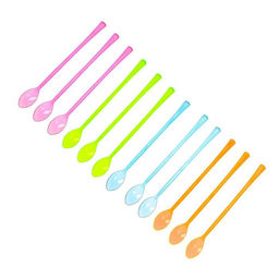 Цена за 2 шт. Пластиковые ложки, набор 12 шт., цвета МИКС